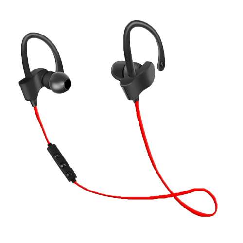 Słuchawki Bluetooth sportowe Czarno-czerwone-1176461