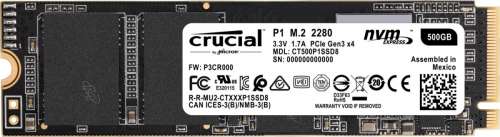 CRUCIAL Dysk SSD P1 500GB M.2 PCIe NVMe 2280 1900/950MB/s-1083145