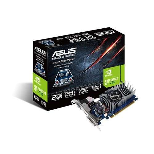 Asus Karta graficzna GeForce GT730 2GB DDR5 PCI 2.0 64BIT DVI-D/HDMI/HDCP-1131791