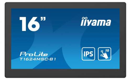 IIYAMA Monitor 15.6 cali T1624MSC-B1 IPS,poj.10pkt.450cd,24/7,media player,6H-2473859