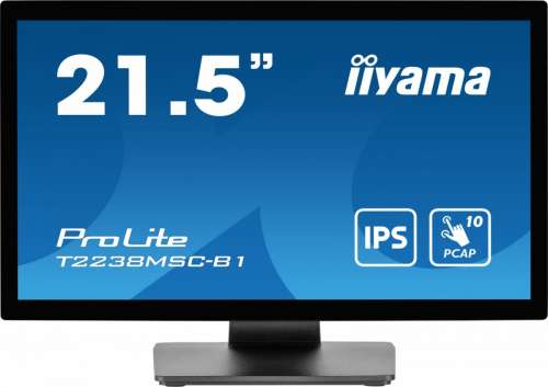 IIYAMA Monitor 22 cale T2238MSC-B1 IPS,FHD,DP,HDMI,2x2W,2xUSB,600(cd/m2),   10pkt.7H,IP1X(FRONT),PION/POZIOM-4472633