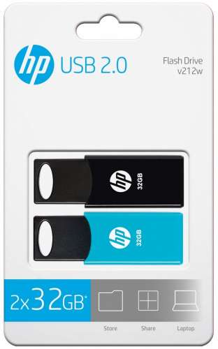 HP Inc. Pendrive 32GB USB 2.0 TWINPACK HPFD212-32-TWIN-3037302