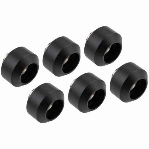 Optimus Hardtube Fittings, 14mm, 6 Pack wraz z narzędziem - czarny