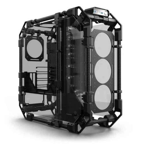 Alphacool Apex Pro Skeleton Obudowa, Midi-Tower, ATX, Distro Plate - Karbon/Czarny