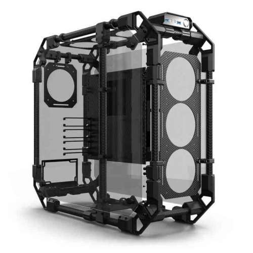 Alphacool Apex Skeleton Obudowa, Midi-Tower, ATX - Karbon/Czarny