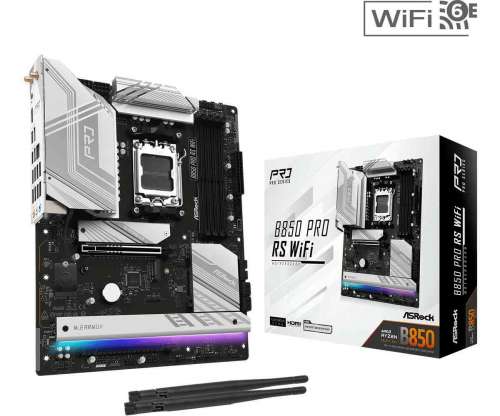 ASRock B850 Pro RS WiFi AM5 | Płyta główna ATX, DDR5, WiFi 6E, PCIe 5.0