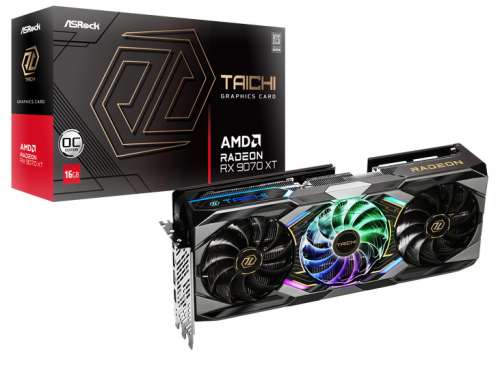 ASrock Radeon RX 9070 XT Taichi OC, 16384 MB GDDR6