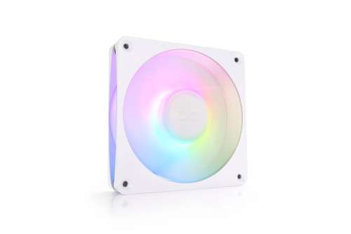 Alphacool Apex Stealth Metall Aurora 120 mm – premium wentylator z metalową Białą ramą i ARGB