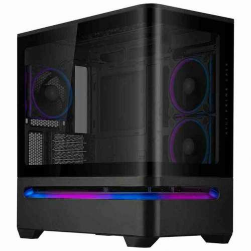 ASUS PRIME AP202 TG ARGB Black - kompaktowa obudowa mATX / Mini-ITX z ARGB i szkłem hartowanym | pcforce.pl