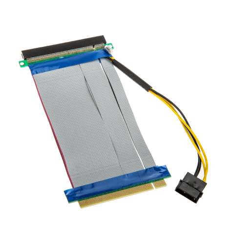 PCI Express 16x do 16x Riser wraz z kablem kabel zasilający Molex ...