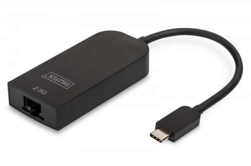 Digitus Karta sieciowa przewodowa USB 3.0 Typ C do RJ45 Gigabit Ethernet 2.5Gbps 10/100/1000/2500Mbps-353727