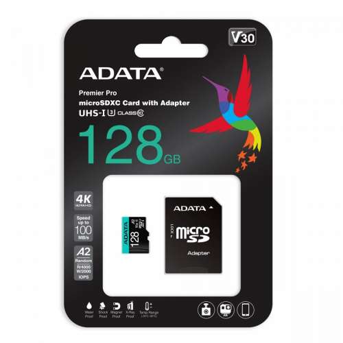 Adata Karta pamięci microSD Premier Pro 128 GB UHS1 U3 V30 A2 + adapter-329688