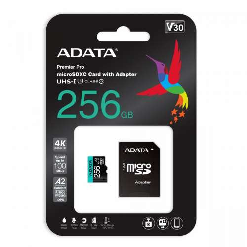 Adata Karta pamięci microSD Premier Pro 256 GB UHS1 U3 V30 A2 + adapter-329689