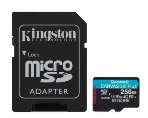Kingston Karta microSD 256GB Canvas Go Plus 170/90MB/s Adapter-371372