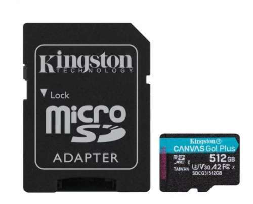Kingston Karta microSD 512GB Canvas Go Plus 170/90MB/s Adapter-371374