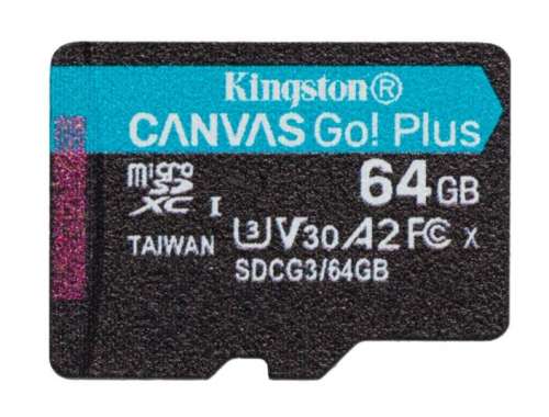 Kingston Karta microSD  64GB Canvas Go Plus 170/70MB/s-409793