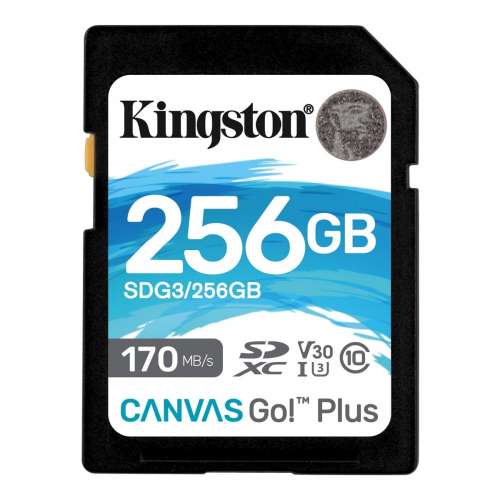 Kingston Karta pamięci SD 256GB Canvas Go Plus 170/90MB/s CL10 U3 V30-371480