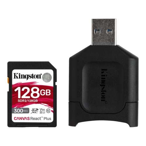 Kingston Karta pamięci SD 128GB React Plus 300/260MB/s czytnik MLP-371544