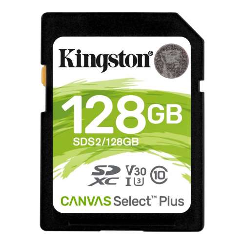 Kingston Karta pamięci SD 128GB Canvas Select Plus R100MB/s-356782