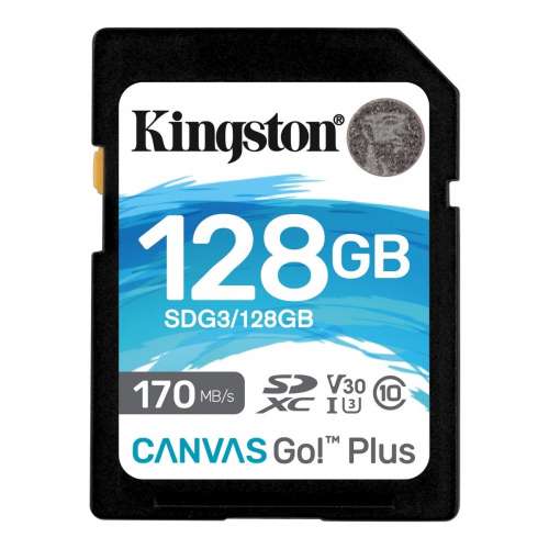 Kingston Karta pamięci SD 128GB Canvas Go Plus 170/90MB/s CL10 U3 V30-371481