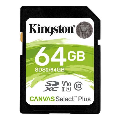 Kingston Karta pamięci SD 64GB Canvas Select Plus R100MB/s-356784