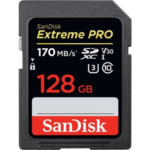 SanDisk Karta pamięci Extreme Pro SDXC 128GB 170/90 MB/s V30 UHS-I U3-315774