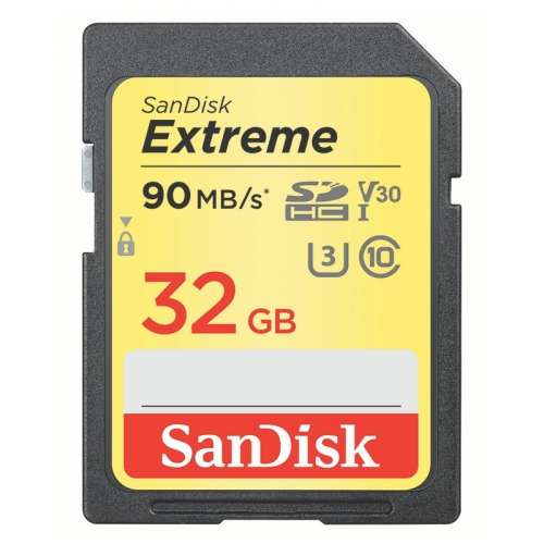 SanDisk Extreme SDHC 32GB 90/40 MB/s V30 UHS-I U3-233326