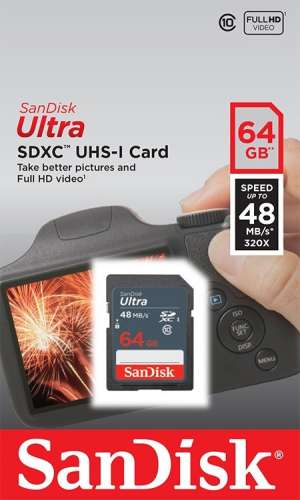 SanDisk Ultra SDXC 64GB 48MB/s UHS-I Class 10-204432