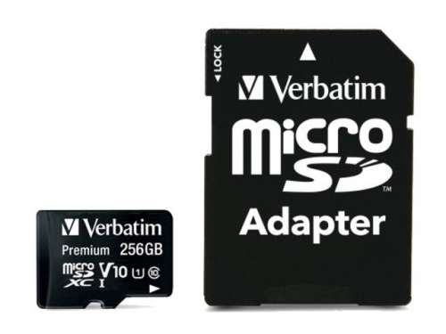 Verbatim Micro SDXC 256GB class 10 UHS-1 + Adapter SD-381383