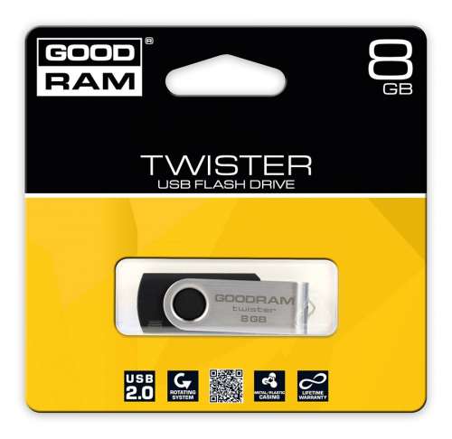 GOODRAM TWISTER 8GB Black USB2.0-205156