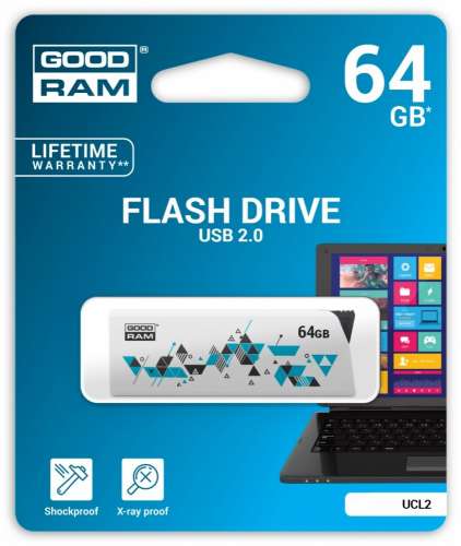 GOODRAM CLICK 64GB USB2.0 WHITE-225948