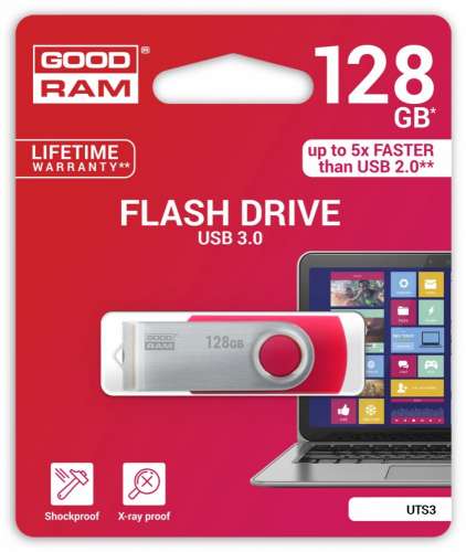 GOODRAM TWISTER 128GB RED USB3.0-225946
