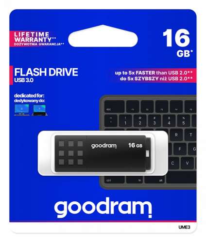 GOODRAM Pendrive UME3 16GB USB 3.0 Czarny-356729