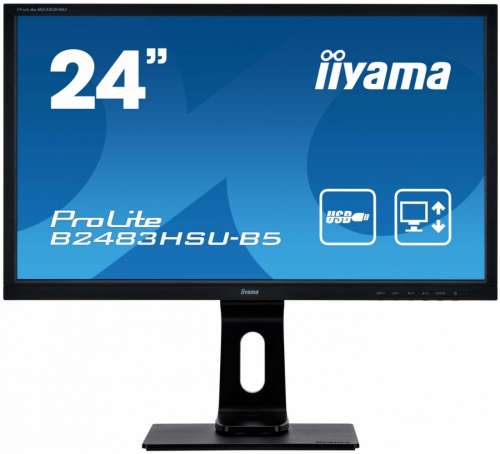 IIYAMA Monitor 24cale B2483HSU-B5 1MS,TN,HDMI,DP,USB,PIVOT,2x1W,-367208