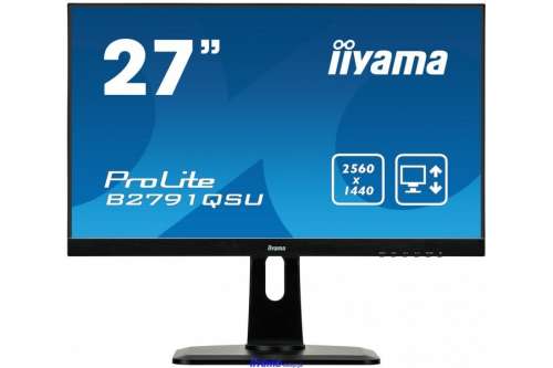 IIYAMA Monitor 27 B2791QSU-B1 WQHD,PIVOT,HDMI,DP,USB.-280140