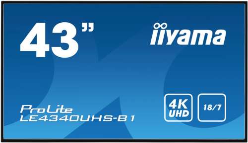 IIYAMA Monitor 43 LE4340UHS-B1 4K,18/7,LAN,AMVA3,USB,HD-286959