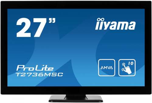 IIYAMA Monitor 27 T2736MSC-B1 AMVA, 10pkt, pojemnościowy, HDMI, DP, USB-314037