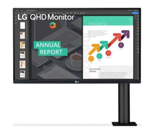 LG Electronics Monitor 27QN880-B 27 cali IPS QHD USB-C FreeSync Pivot-395930