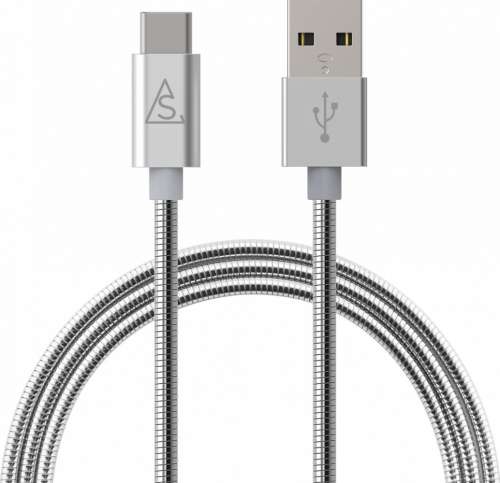 Holdit Smartline kabel USB-C 2.0 metalowy 1m srebrny-279168