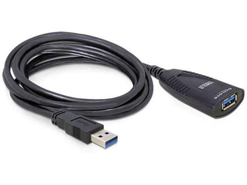 Delock Przedłużacz aktywny USB 3.0 AM-AF 5m czarny-8502
