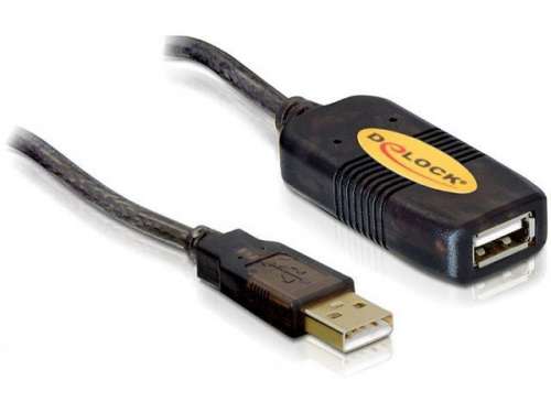 Delock Przedłużacz aktywny USB AM-AF 10M czarny-8549