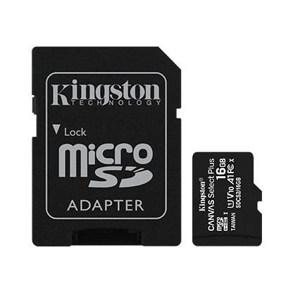 Kingston Karta pamięci microSD 16GB Canvas Select Plus 100MB/s Adapter-774377