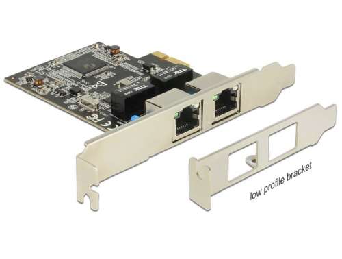Delock Karta PCI Express 2xGigabit LAN-410499