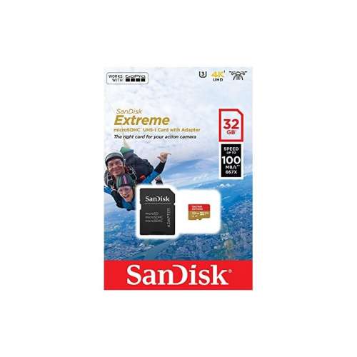 Karta pamięci MicroSDHC SanDisk Extreme 32GB 100/60 MB/s A1 Class 10 V30 UHS-I U3 - GoPro-247855