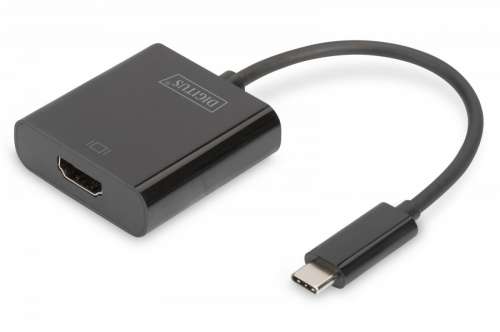 Digitus Adapter graficzny HDMI 4K 30Hz UHD na USB 3.1 Typ C, z audio, czarny, dł. 15cm-296139