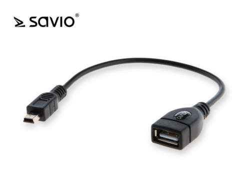 Elmak Adapter mini USB BM - OTG USB AF Savio CL-58 wielopak 10 szt.-335048
