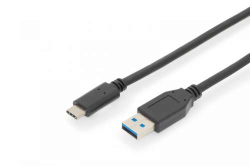 Digitus Kabel połączeniowy USB 3.1 Gen.2 SuperSpeed+ 10Gbps Typ USB C/USB A M/M, Power Delivery czarny 1m-296092