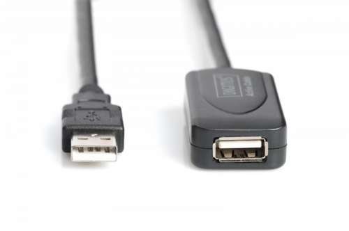 Digitus Kabel przedłużający USB 2.0 HighSpeed Typ USB A/USB A M/Ż aktywny, czarny 25m-193709