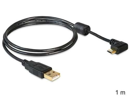 Delock Kabel Micro USB AM-MBM5P kątowy lewy/prawy 1m-206454