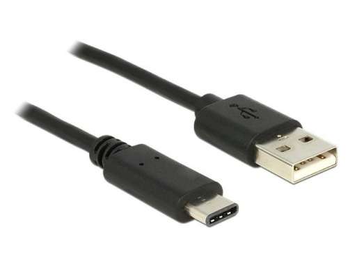 Delock Kabel USB Type-C(M)-USB 2.0(AM) 1m Czarny-206487